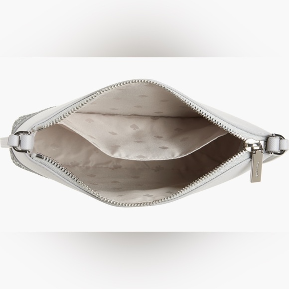 Kate Spade Silver Sparkle Crossbody Bag || Grey - Picture 8 of 15